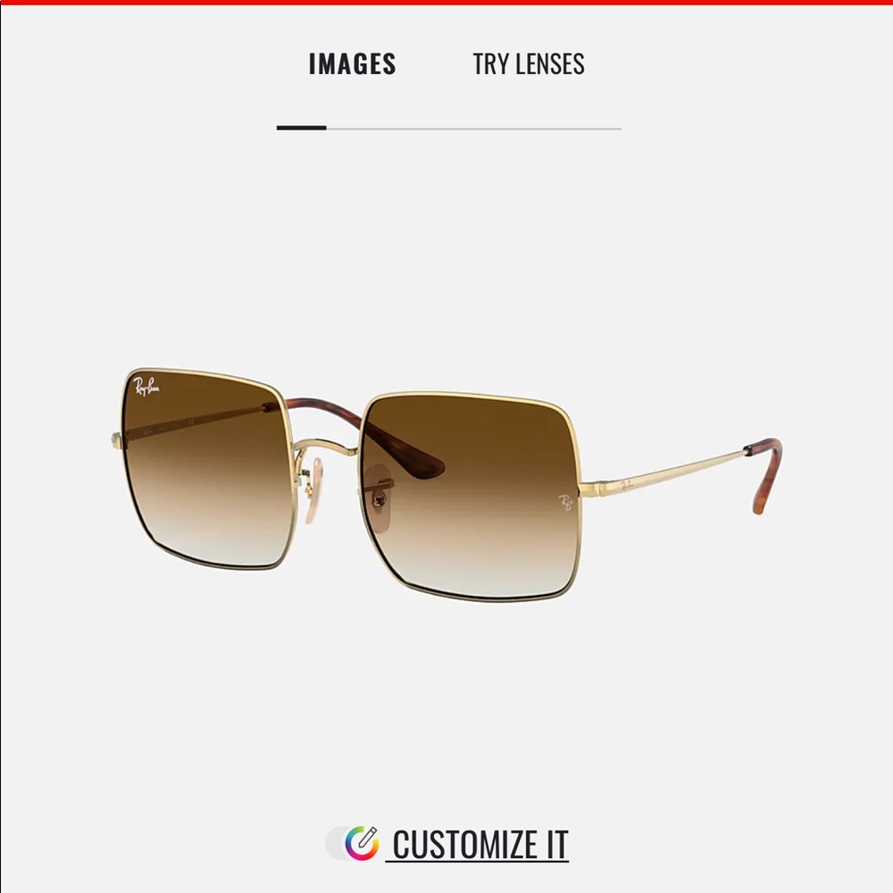 Square gold ray-bans